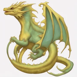 An Umbral Gold Dragon-Newt