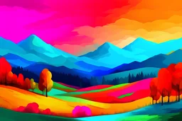landscape in vibrant colors