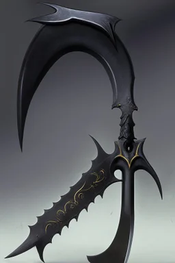 black big sharp scythe