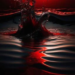 black and red water