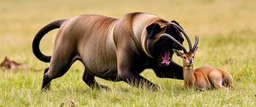 pug lion panther hunting gazelle