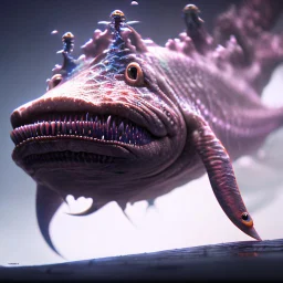fluid ink angler fish creature, unreal engine 5, 8k resolution, photorealistic, ultra detailed