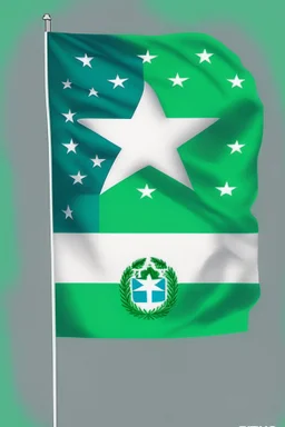 Joe Biden with Esperanto flag. Green flag with white square and green star inside the square. "Esperanto Flag"