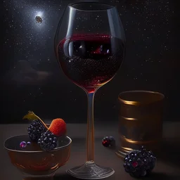 a glass of dark matter by Carlos Paez Vilaro.