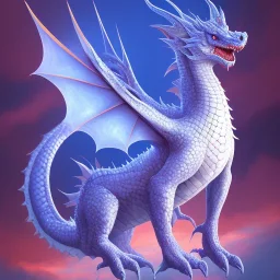 This Ice dragon has 1 horn bent backward. Its neck is long; Its snout is vertically short, wide, medium length, rounded, and it has an overbite. Its teeth are short. It has hooked claws, spikes, and soft scales. Its tail is short and medium width.