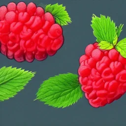 raspberry, plain background