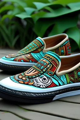 tiki totem style shoes