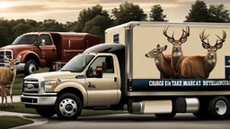 mobster styled deer family take charge at the moving truck company corporate complex using Human like Mafia tactics brute force