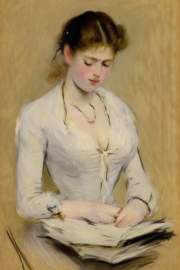 Berthe Morisot, Reading, 1873, Cleveland Museum of Art van gough