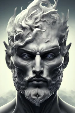 whitemarble man, beautiful, eyes, full of details, hight definition, black backround, 8k