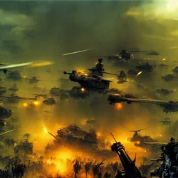 vietnam war. war report. jungle. poster. bokeh. lens flare. warm lights. high detailed. beksinski