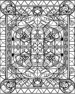 no black,simple Mosaic simple Coloring Pages, no black color,, easy to color