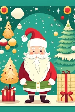 Create me a Christmas postcard without text