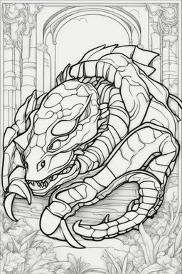 coloring page for kids, Scorpio car, thick outline, low details, no shading, no color