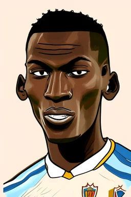 Ibrahima Konate French-Malian footballer ,cartoon 2d