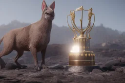 Trophy design creative like character animation