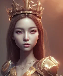 portrait of tzuyu in a crown, atmospheric, realistic, glamorous, fantasy, unreal engine, cinematic lighting, octane render,