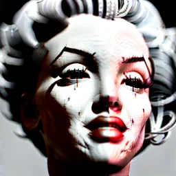 Realistic image portrait, Marylin Monroe, highly detailed, concept art, unreal engine 5, ray tracing, RTX, lumen lighting, ultra detail, volumetric lighting, 3d, finely drawn, high definition, high resolution.