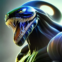 ultra detailed fullbody portrait of Venom , extremely detailed digital painting, extremely detailed face,crystal clear eyes, in the style of Ohrai Noriyoshi and Simon Bisley and Ken Kelley and Frank Frazetta and robert e howard , mystical colors, perfectly centered image, perfect composition, rim light, beautiful lighting,8k, stunning scene, raytracing