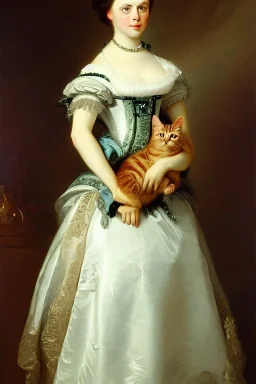 Cat with human body of Elisabeth of Austria by Franz Xaver Winterhalter .