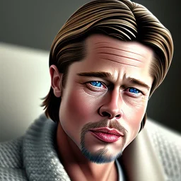 Brad pitt, pyjamas, hyperrealisme,