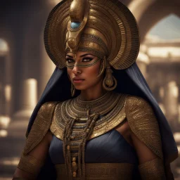 Behold the powerful alluring and pretty egiptian empress, her body adorned with the traditional egiptian costumes, HDR, beautifully shot, hyperrealistic, sharp focus, 64 megapixels, perfect composition, high contrast, cinematic, atmospheric, moody