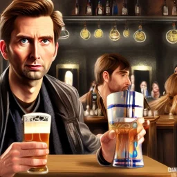 David Tennant having a pint with me at a pub in Glasgow