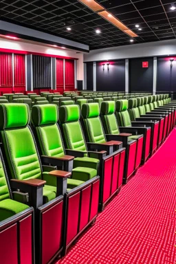 Movie theater with chairs