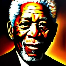 Ultra detailed fullbody Portrait in oil on canvas of Morgan Freeman ,extremely detailed digital painting, extremely detailed face, crystal clear eyes, mystical colors ,perfectly centered image, perfect composition, rim light, beautiful lighting,masterpiece ,16k, stunning scene, raytracing, anatomically correct, in the style of Simon Bisley and uncannyknack and caravaggio and Seung Eun Kim and Steve Jung Jeehyung Lee.