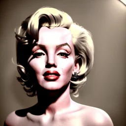 Realistic image portrait, Marylin Monroe, highly detailed, concept art, unreal engine 5, ray tracing, RTX, lumen lighting, ultra detail, volumetric lighting, 3d, finely drawn, high definition, high resolution.