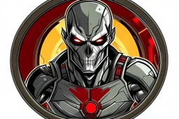 deadshot logo animated inside a medalion