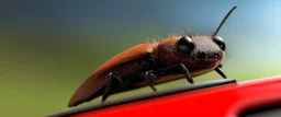 A national geographic award winning photograph of of a bat spider housefly station wagon hybrid in nature and on the hunt,skin color patterned like a poisinous incect or reptile, horrorcore, science gone crazy, winning photograph of of a bat spider housefly station wagon hybrid in nature and on the hunt, 64k, reds, oranges, and yellows anatomically correct, 3d, organic surrealism, dystopian, photorealisitc, realtime, symmetrical, clean, 4 small compound eyes around two larger compound eyes, surr