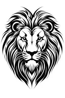 lion ink logo, white background