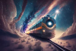 A train going into universe.