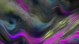 topographic digital background, a black and white drawing of a pink, blue and purple shape, in the style of iridescence/opalescence, trompe-l'œil illusionistic detail, light yellow and dark purple, rollerwave, faded palates, color field, chalk, black backround