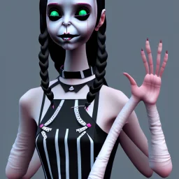 Wednesday Addams dance, highly detailed