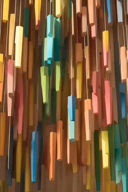 A Giant Sharpener Creates Playful Pendant Lights That Mimic Colored Pencil Shavings, intricate details, 4k