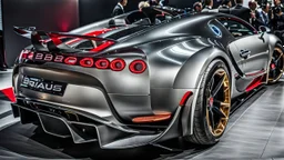 Bugatti Veyron BRABUS ROCKET, rear view, desktop wallpaper, 4K, Cinematic