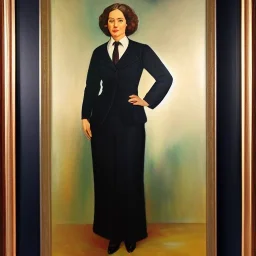 Full body portrait, painting, medium shot lady Socialist Realism