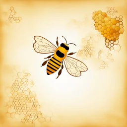 honey, bee, honeycomb, parchment, abstract background