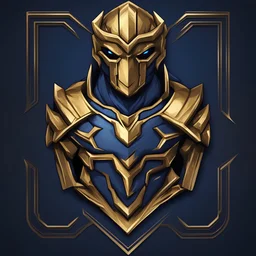 A gaming logo that presents the name Hero with a gold and dark blue theme