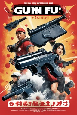 Poster of the GUN-FU competition of September 2025. Main illustration is a high res photo by John Woo