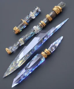 healing quartz crystal dagger shape