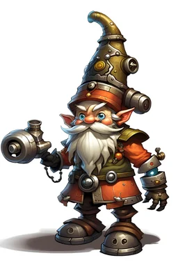 An mechanical Gnome who is also an Clockwork Soul Sorcerer