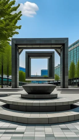 An urban element in a square in the city, which is a symbol of justice in the city