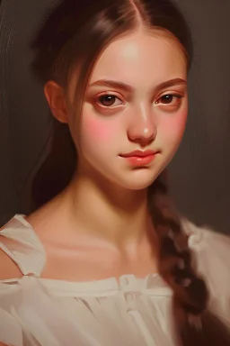 Extremely rich young female portrait