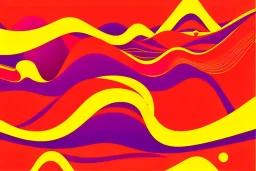 Vector Vector Vector technology abstract background with dynamic amorphous vector flowing gradient particle water curve waves and modern red, yellow, orange lines. Retro futurism geometric, cyberpunk.