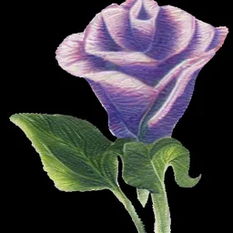 purple flower, greeting card illustration