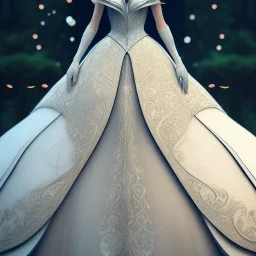 cinderellas ball dress ,magical, snow, sharp, intricate ornate, elegant, highly detailed, transparent, artstation, concept art, smooth, sharp focus, illustration, 8k,epic fantasy, iridescent accents