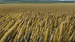 a huge area, a field of corn